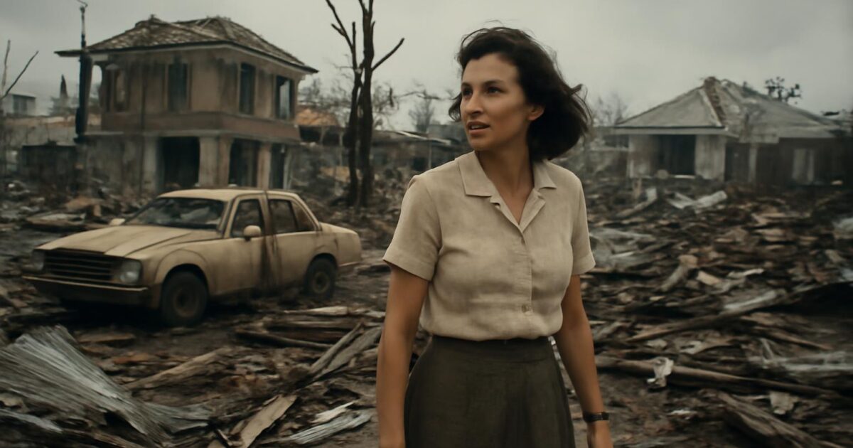 Calles de Darwin destruidas tras el paso del ciclón Tracy el 25 de diciembre de 1974