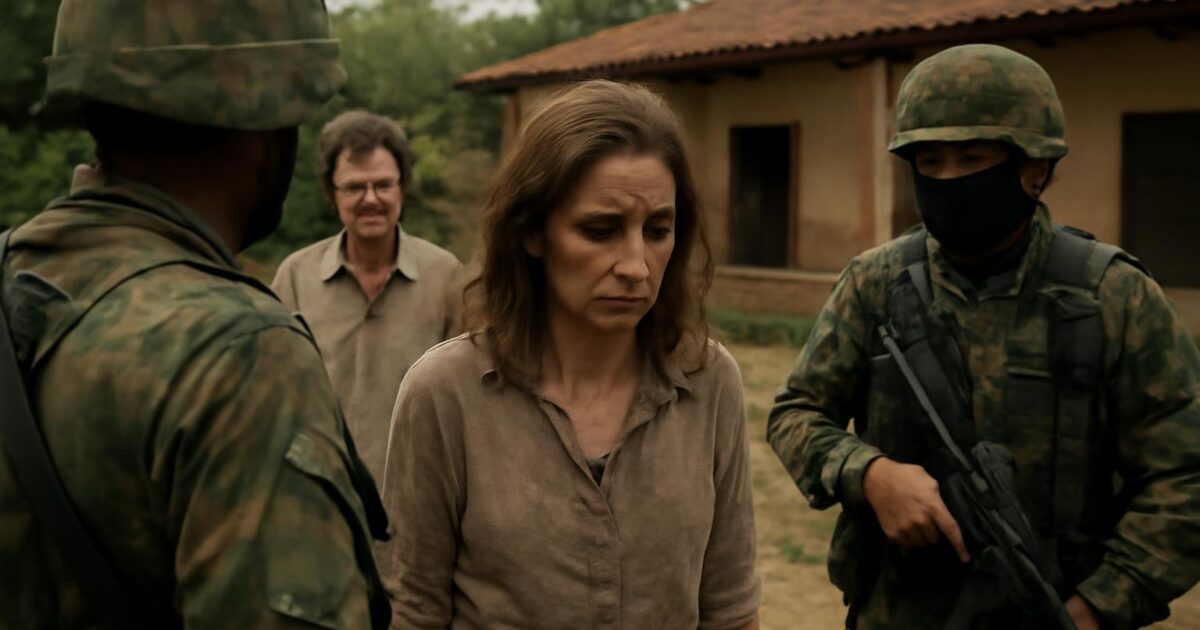 Íngrid Betancourt y otros rehenes liberados tras la Operación Jaque en Colombia en julio de 2008