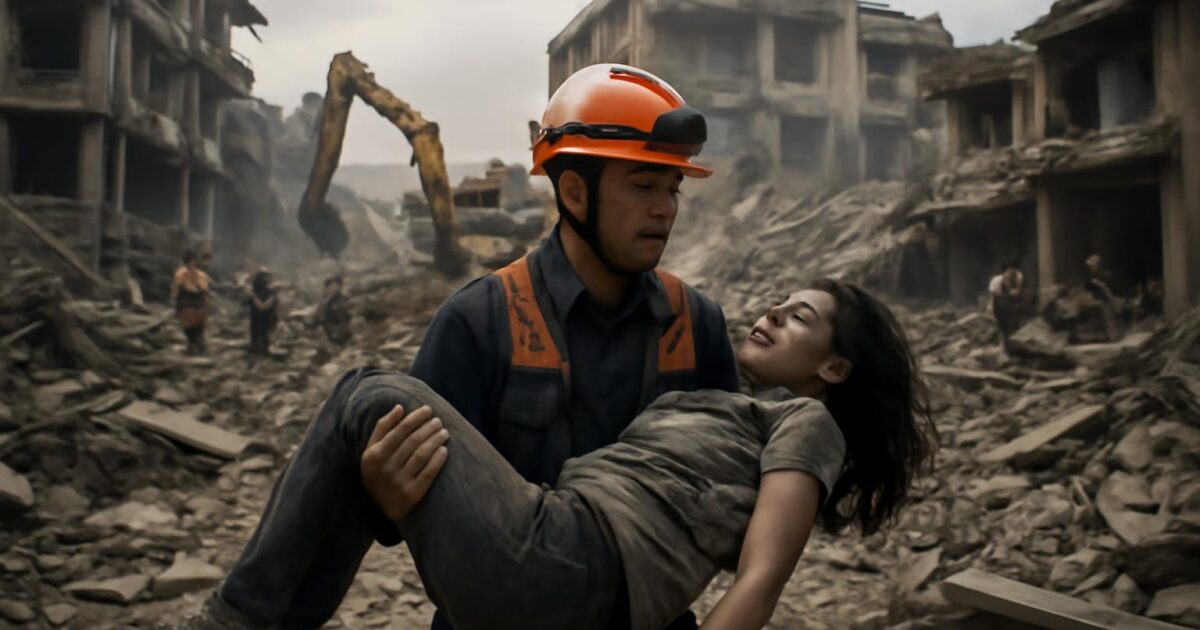 Equipos de rescate revisan edificios dañados tras el terremoto del 10 de agosto de 2026 en el occidente de Colombia