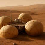 Representación editorial de Mars Pathfinder: ¿cómo una nave rodeada de bolsas de aire llegó a Marte?