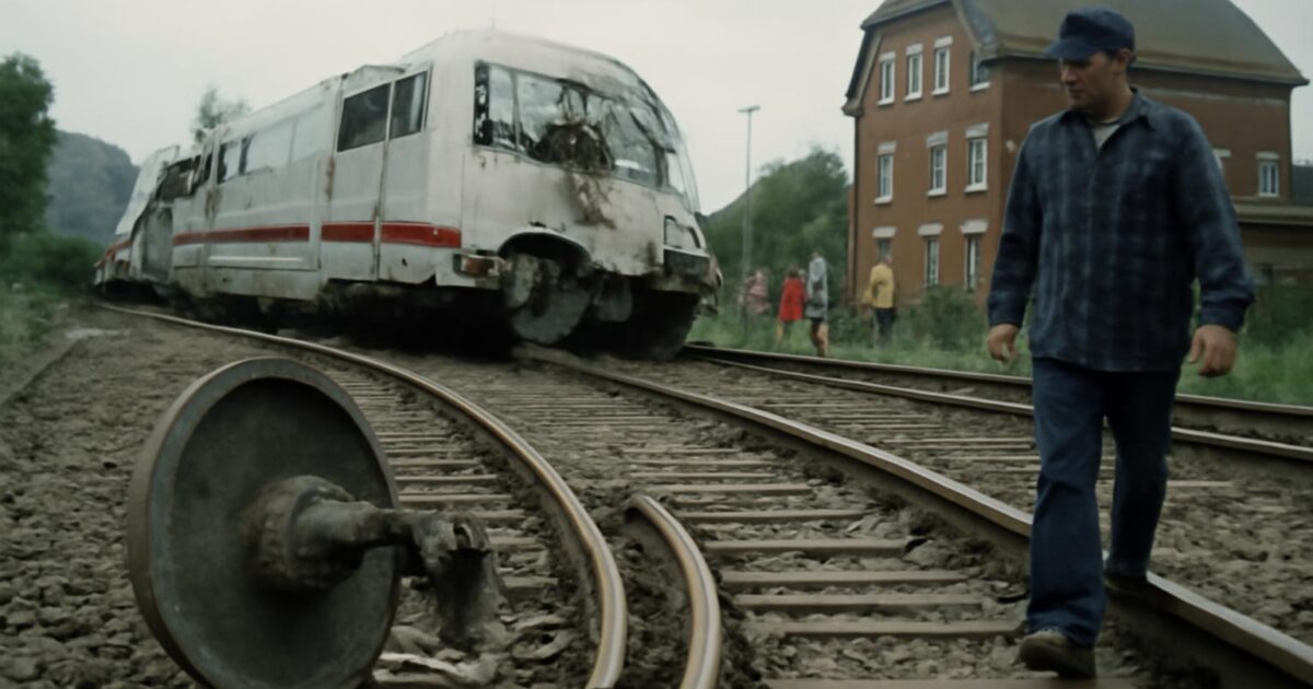 Representación editorial de Eschede 1998: ¿cómo una rueda rota descarriló un tren de alta velocidad?