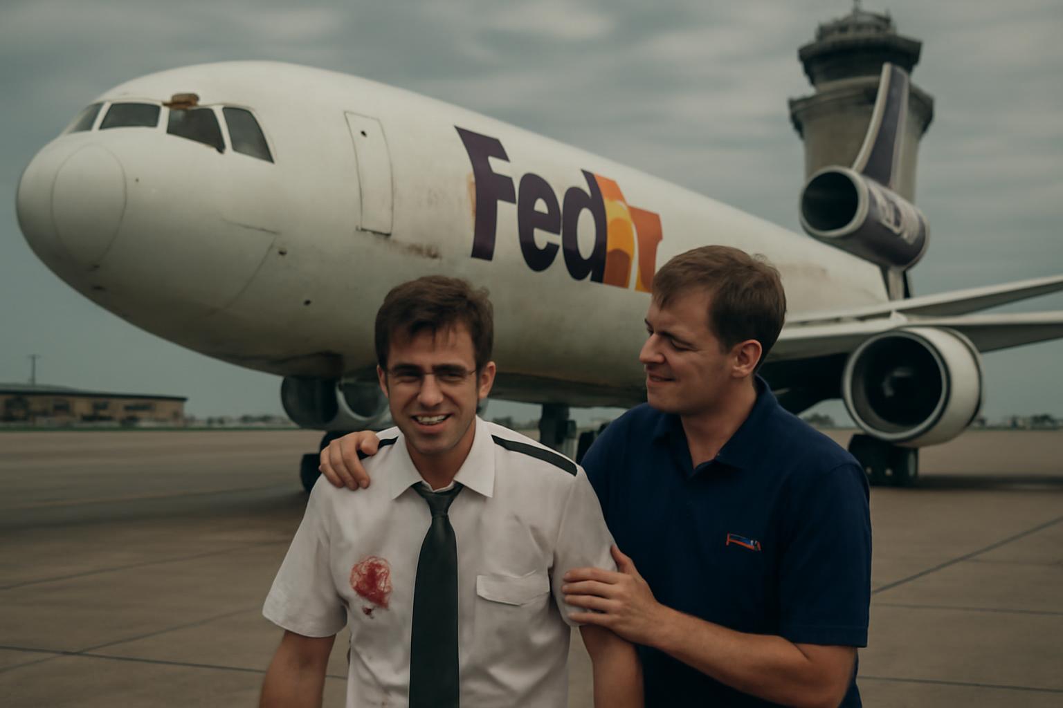 Avión de carga DC-10 de FedEx similar al utilizado en el vuelo 705 durante el ataque de 1994