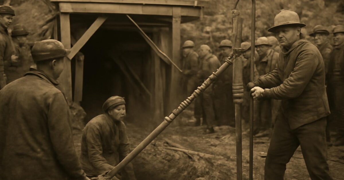 Rescatistas trabajando en la mina Moose River de Nueva Escocia durante la operación de 1936