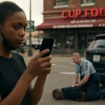 Darnella Frazier grabando con su teléfono la detención de George Floyd en Minneapolis el 25 de mayo de 2020