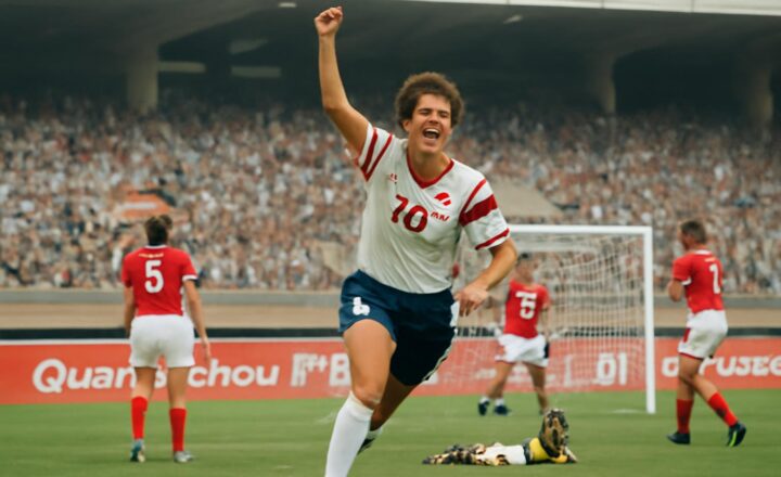 Jugadoras de Estados Unidos celebran la victoria en la primera final del Mundial femenino de 1991 en Guangzhou