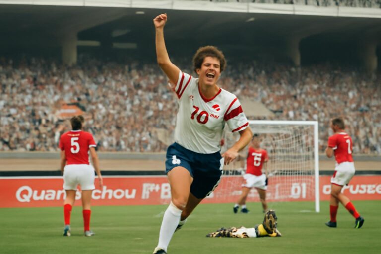 Jugadoras de Estados Unidos celebran la victoria en la primera final del Mundial femenino de 1991 en Guangzhou