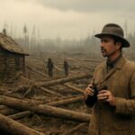 Bosque de Siberia con árboles derribados por la explosión aérea de Tunguska de 1908