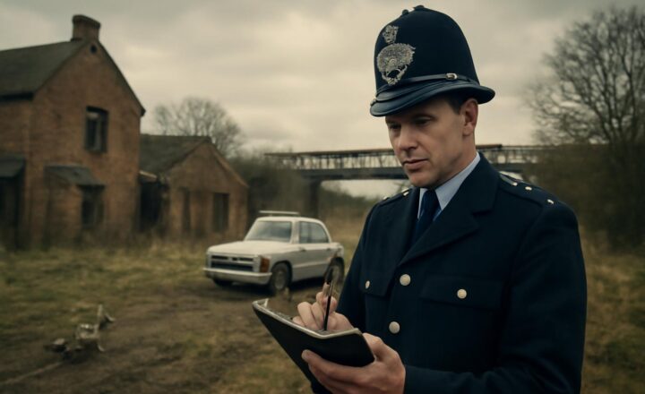 Investigadores examinan la granja de Leatherslade Farm, escondite de los autores del Gran Robo del Tren de 1963 en Buckinghamshire
