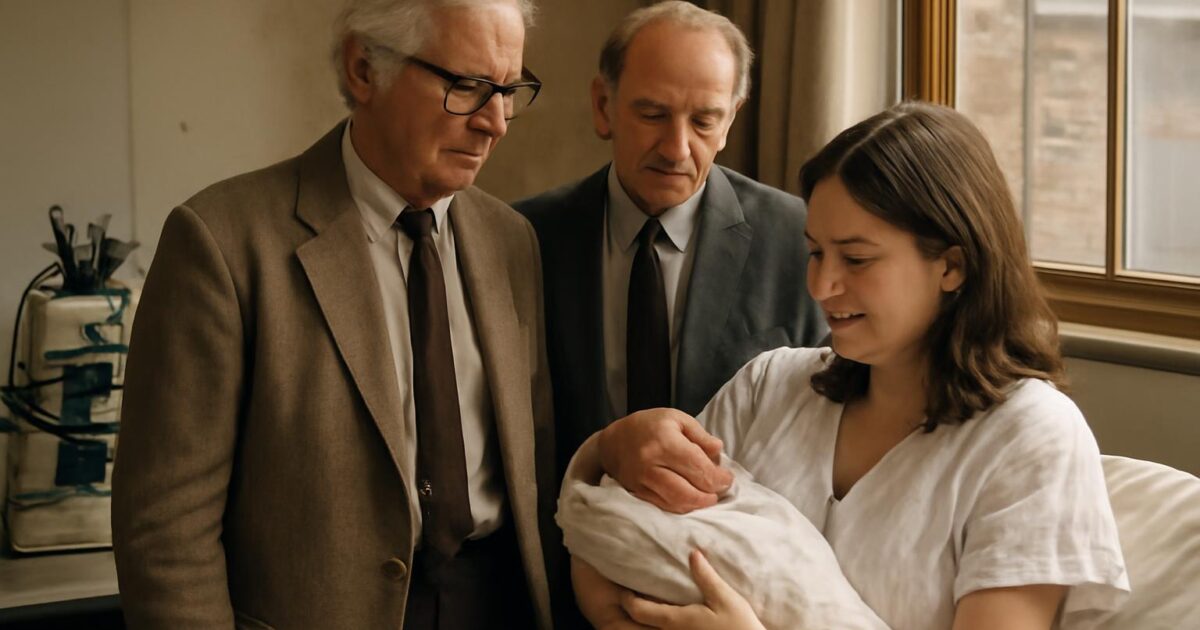 Louise Brown, primera bebé nacida mediante fecundación in vitro, junto a los pioneros del tratamiento en 1978