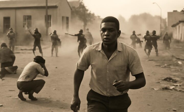 Manifestantes reunidos frente a la comisaría de Sharpeville durante la protesta contra las leyes de pases en 1960