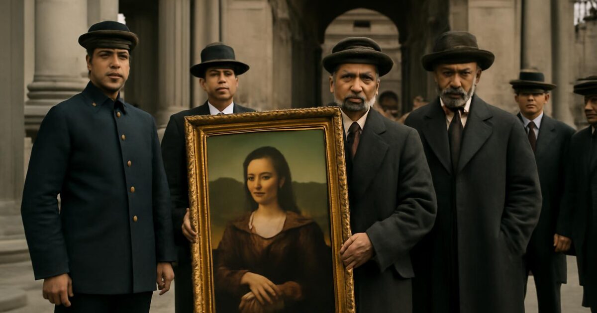 La Mona Lisa expuesta en Florencia tras ser recuperada del robo del Louvre en 1913